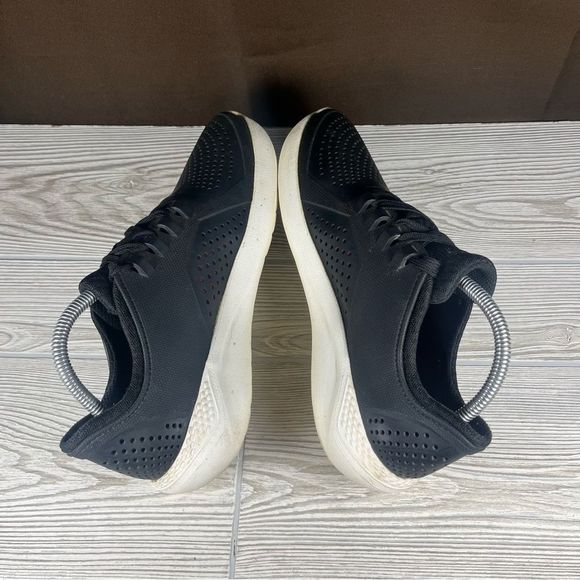 Crocs Literide Pacer Black White Rubber Sneaker Casual Shoe Womens 10 - Picture 5 of 8